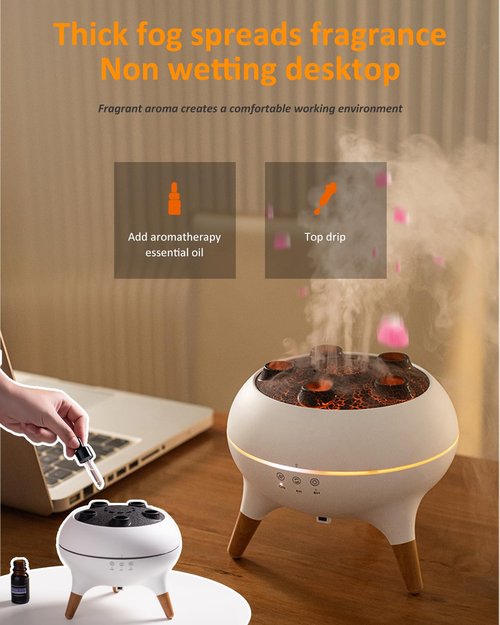 Jellyfish Diffuser Humidifier with Music Rhythm Mist, 250ml Cool Mist Ultrasonic Aromatherapy Humidifier with 7 LED Colors, Remote Control & Timer for Desk, Bedroom, Nursery
