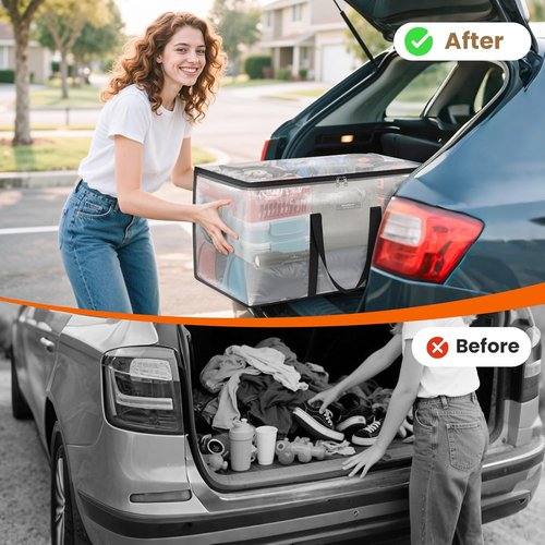 Fab Totes Extra Heavy Duty Moving Bags - Oversized Storage Solution with Reinforced Handles & Double Zippers