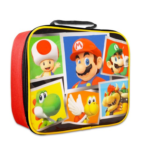 Super Mario Lunch Box Set - Bundle with Mario & Luigi Lunch Bag, Water Bottle, Stickers, More | Food Meal Container School Supplies for Kids