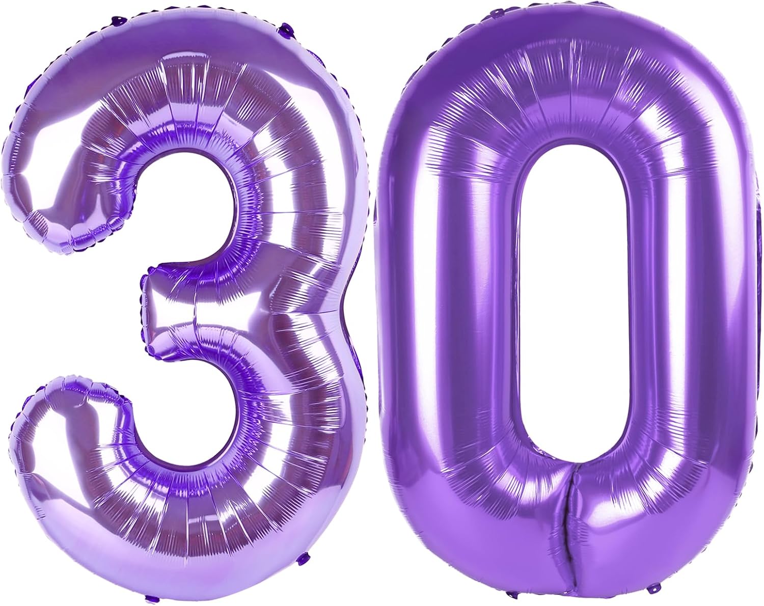 Purple Number 30 Balloon - 40 Inch Giant Foil Decoration for 30th Birthday Party Supplies