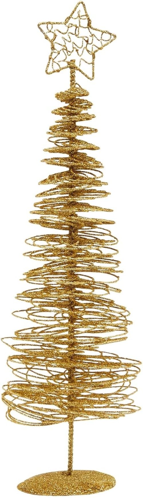 Juvale Tabletop Tree - 10.5 in Tall Gold Wire Decor | 2-Pack for Living Room & Office