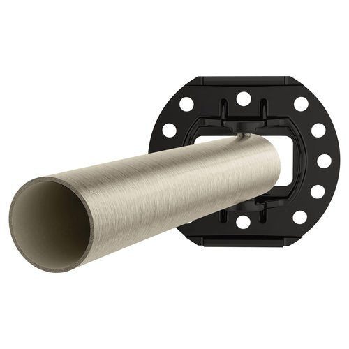 Moen Curved Adjustable Length Fixed Mount Single Shower Curtain Rod for Bathroom, Brushed Nickel Finish, CSR2160BN