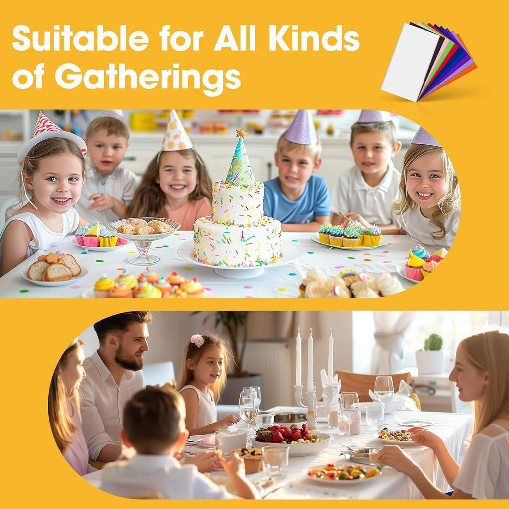 Niuara White Plastic Tablecloth - 16 Pack 54" x 108" Waterproof Disposable Covers for 6FT Tables | Perfect for Parties & Gatherings
