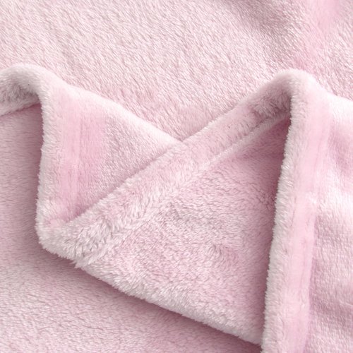 SOCHOW Flannel Fleece Blanket Throw Size, All Season Lightweight Super Soft Cozy Blanket for Bed or Couch, Light Pink, 50x60 inches