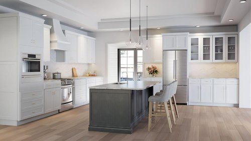 Furinno Shaker Wall Kitchen Cabinet - Single Door Design, Ready to Assemble | 12" D x 18" W x 12" H, White