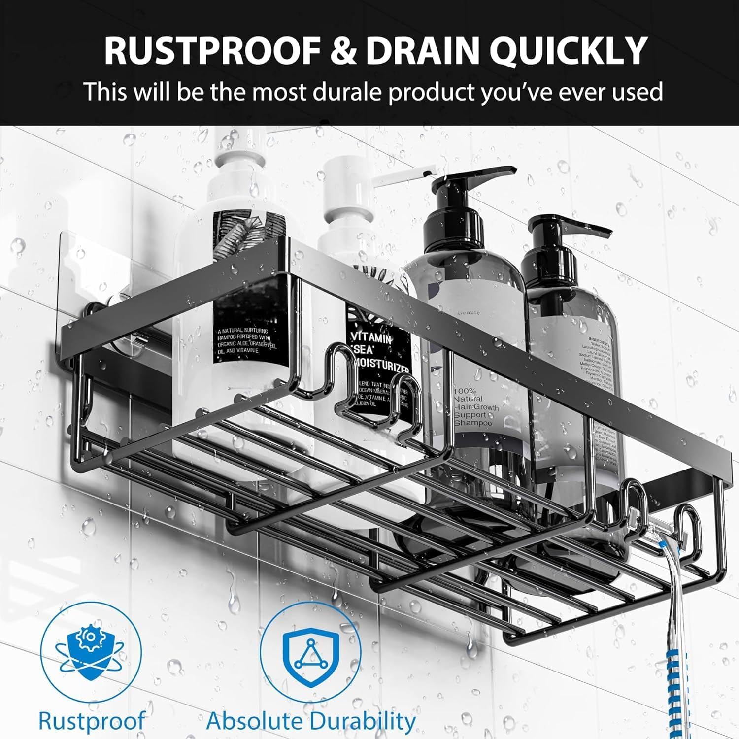 Moforoco Shower Caddy Organizer Shelves - 5 Pack Corner Storage for Bathroom & RV Essentials