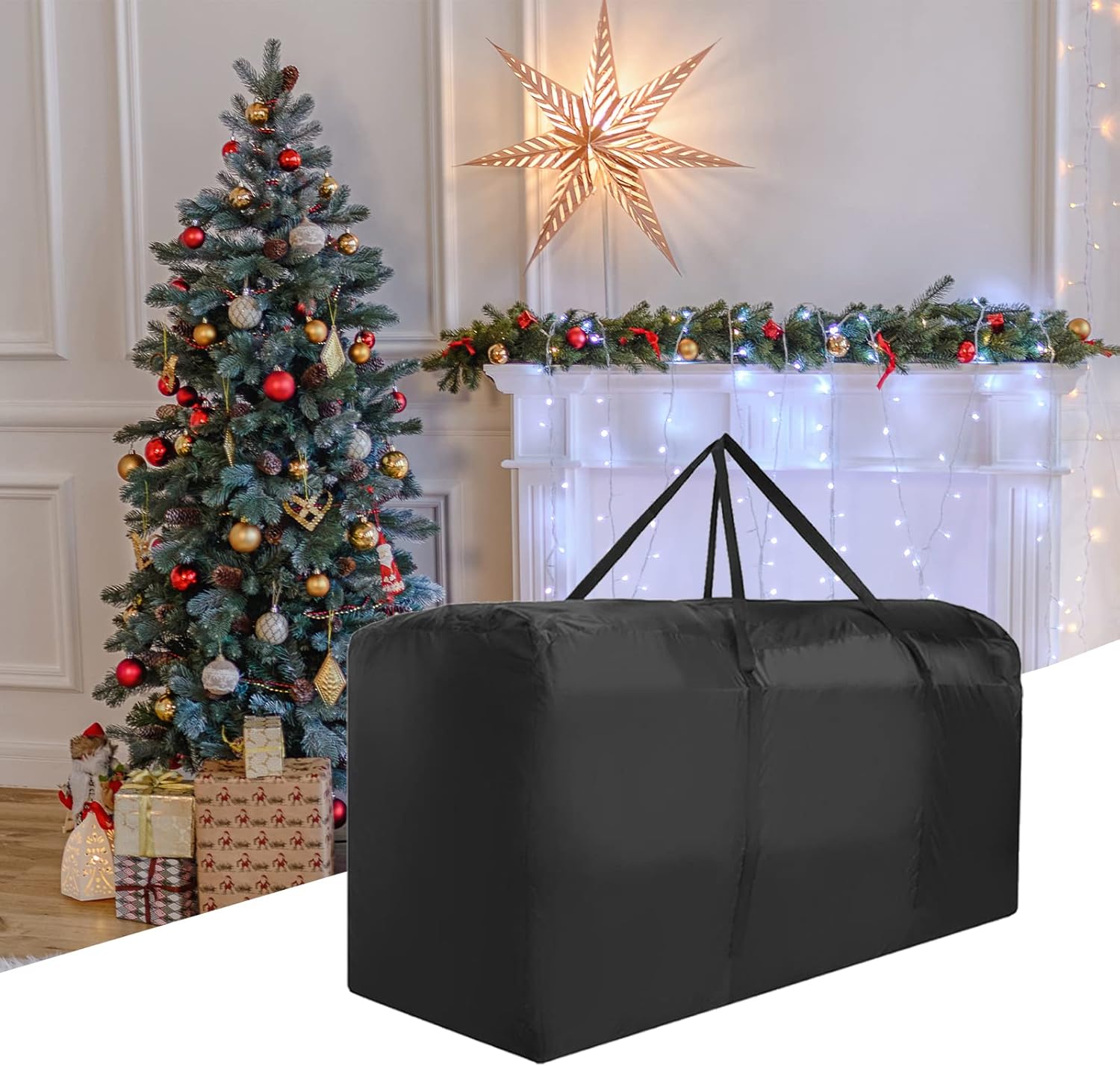 Skiennix 12-Foot Christmas Tree Storage Bag - Heavy-Duty with Durable Handles & Dual Zipper