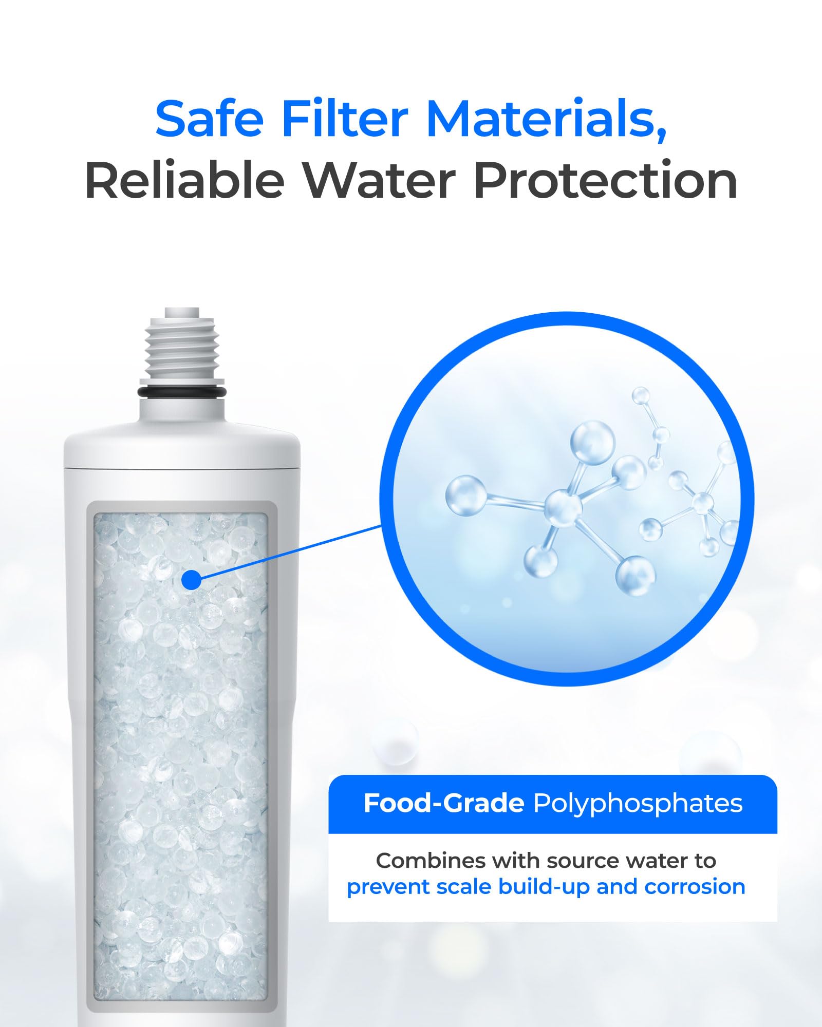 Waterdrop AP431 Replacement Cartridge for Aqua-Pure AP431 Hot Water Scale Inhibitor for AP430SS, Prevent Scale Accumulation and Protect Water Heaters, Pack of 1