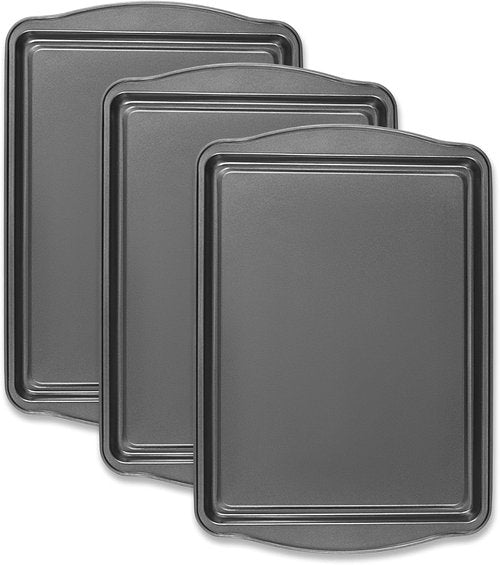 Carbon Steel Baking Pan Set by [Brand Name] | Nonstick 17-Inch Cookie Sheets - Rust & Warp Resistant, Easy Clean