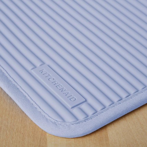 KitchenAid Silicone Pot Holder Set - Soft Ribbed Design, Lavender Cream, 7"x9" | 2-Pack