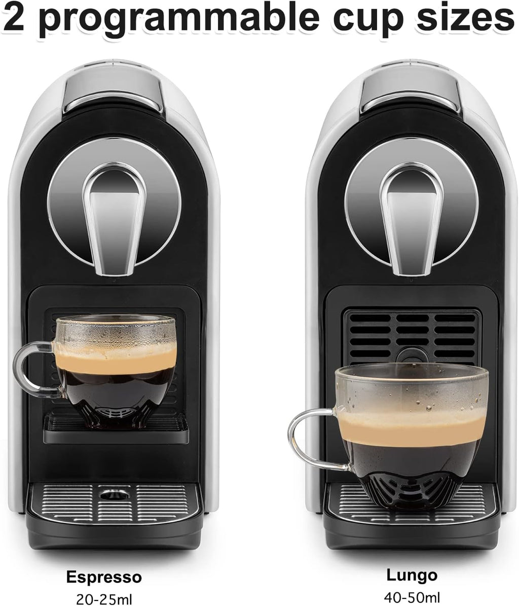 Beanglass Espresso Pod Machine - High Pressure 20 Bar Coffee Maker | 22oz Water Tank & Adjustable Tray