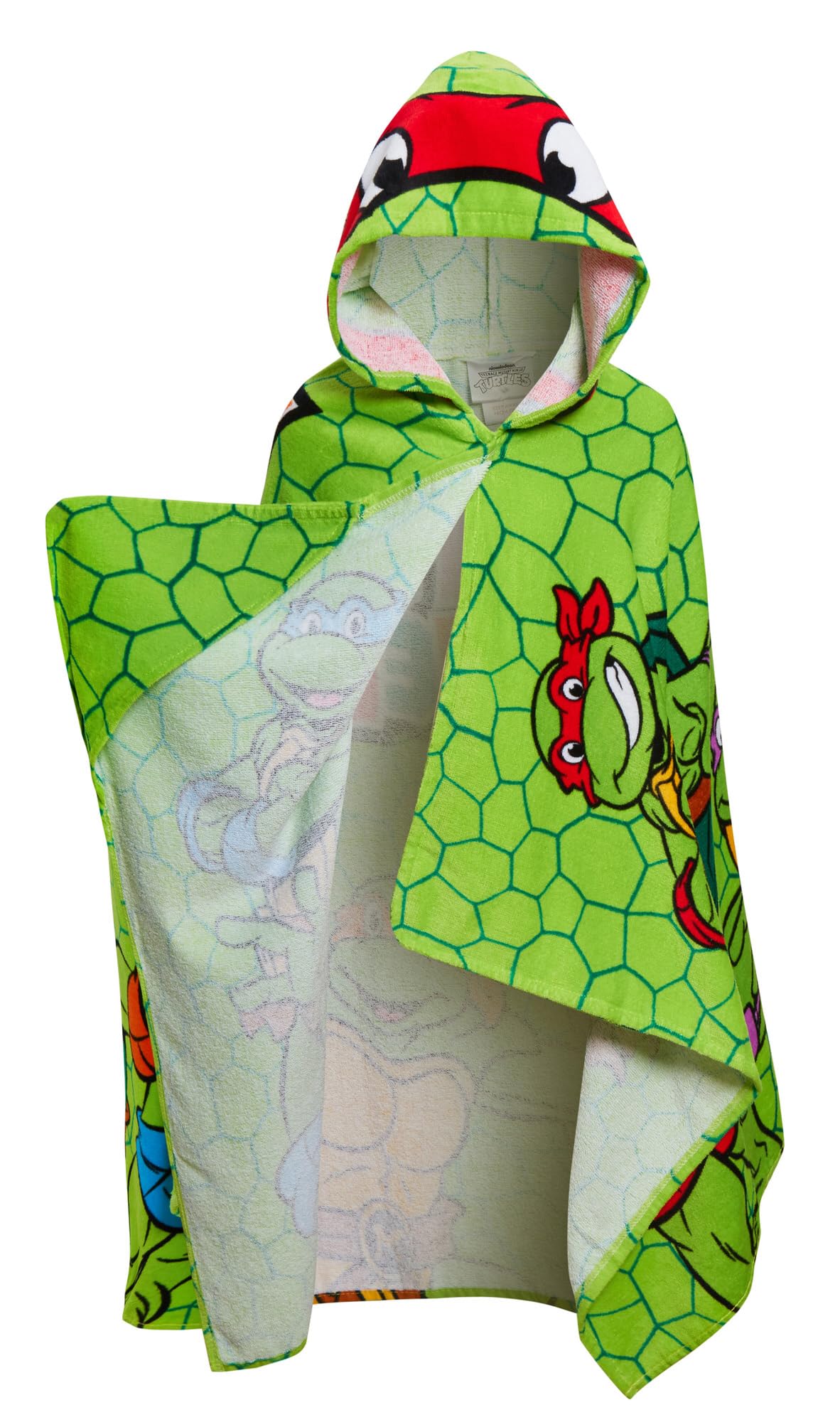 Teenage Mutant Ninja Turtles Hooded Towel Raphael Poncho 100% Cotton Beach Towel Dress up Bathtowel Swimming Wrap