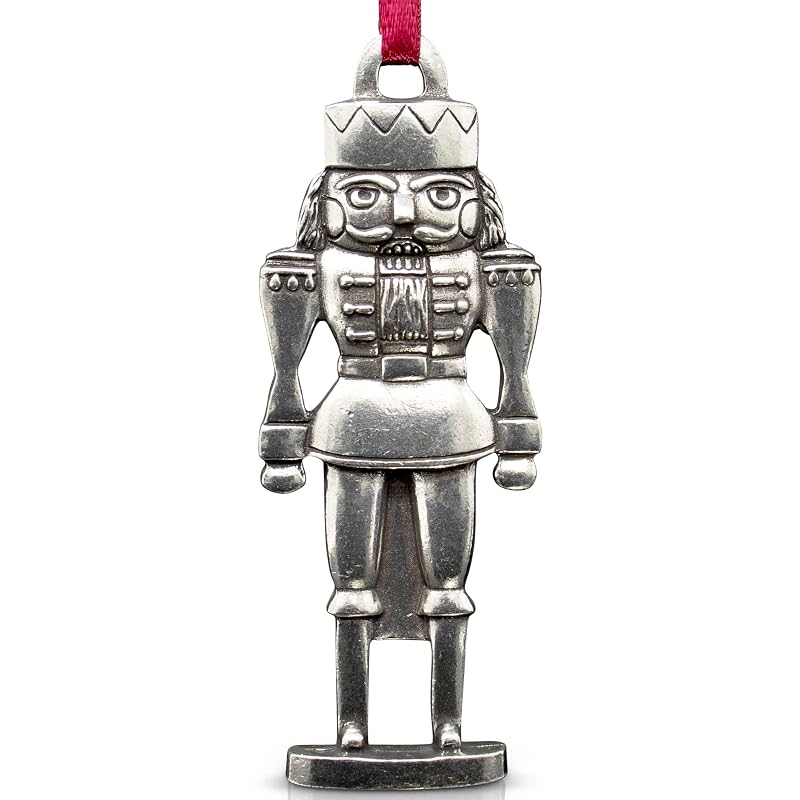 Danforth Nutcracker Ornament – Handcrafted Pewter, USA Made, 2-3 Inch