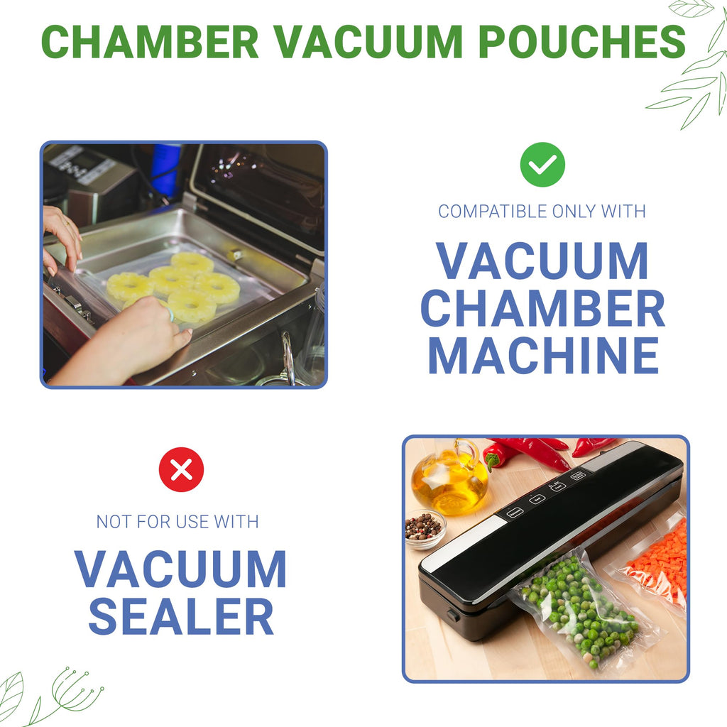 1,000 pcs Clear 10" x 13", 3 mil Vacuum Chamber Bags Great for Food Vac Storage