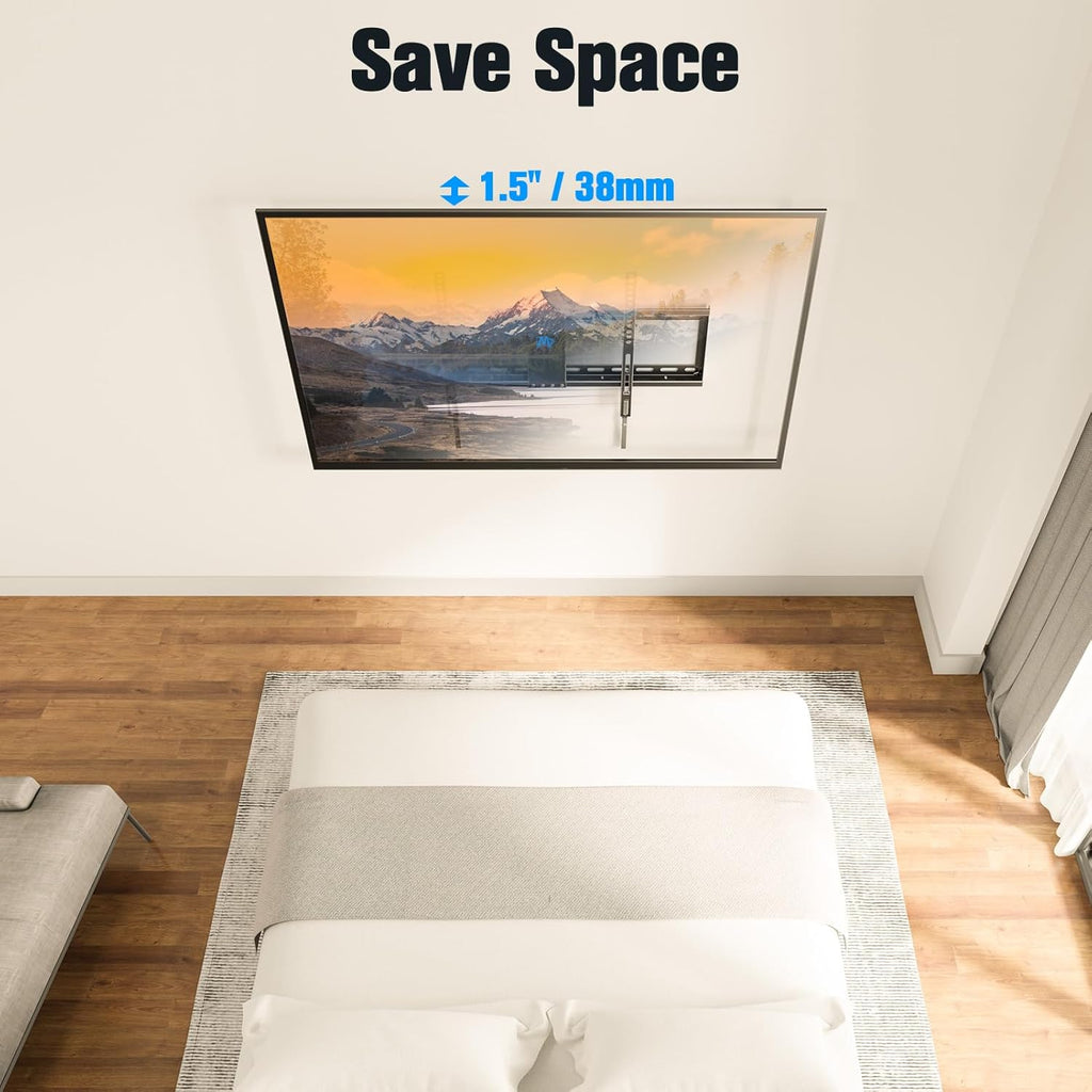 Mounting Dream Tilt TV Wall Mount for 37-75 Inch TVs - Full Motion Mount for 26-55 Inch TVs