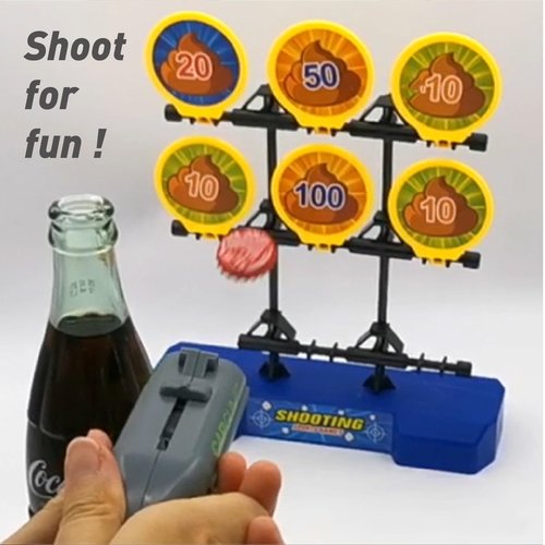 Novelty Cap Gun Style Bottle Opener - Realistic Construction with Ergonomic Grip for Beverages, Themed Parties & Gifts (Black)