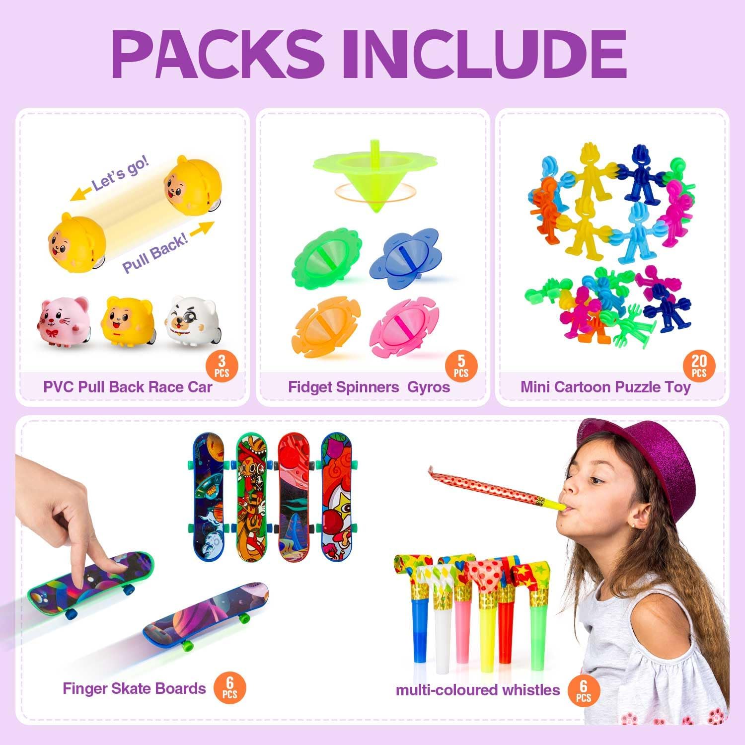 Skiennix Party Favors for Kids | 179 Pcs Goodie Bag Stuffers & Fidget Toys | Ideal for Ages 4-12