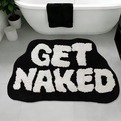 PASUXI Get Naked Bath Mat 16"x29" Ultra Absorbent Non Slip Quick Drying Machine Washable Cute and Cool Rug Ideal for Your Bathroom