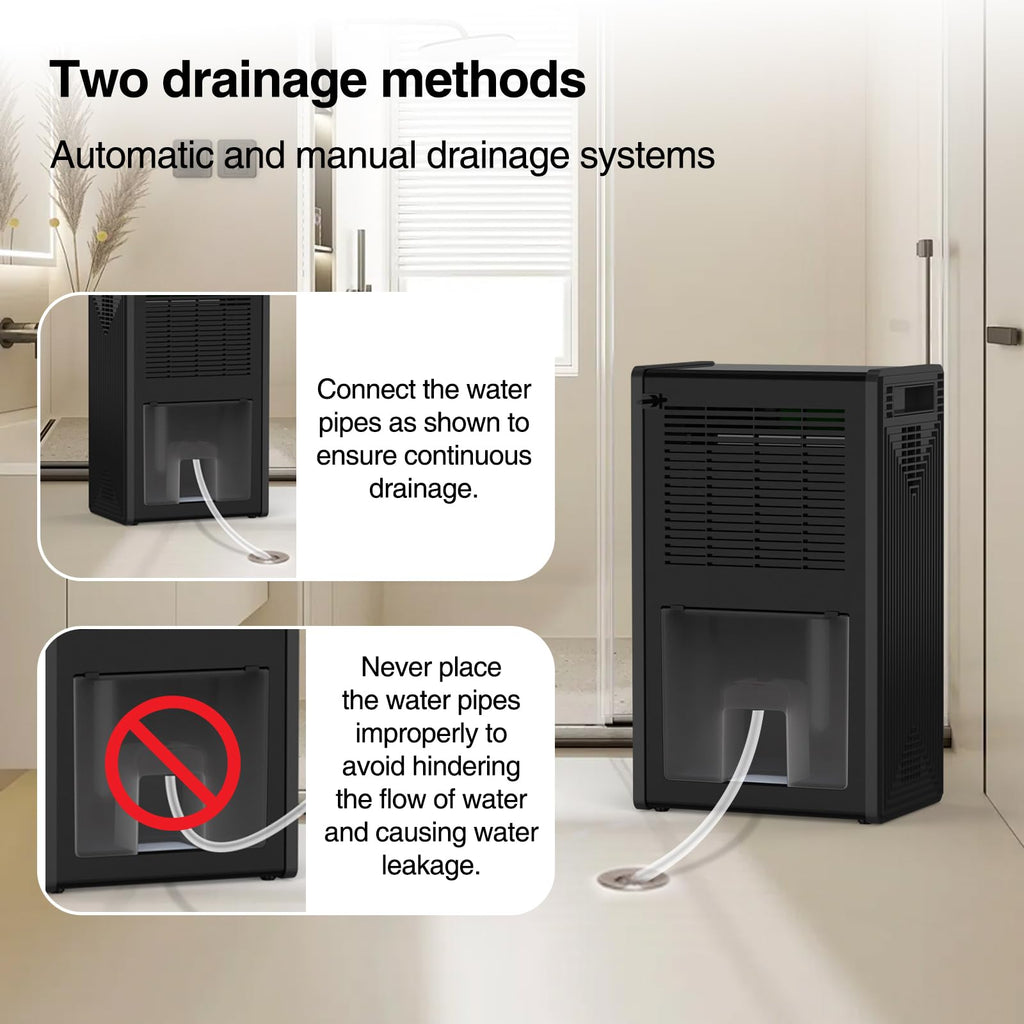 Dehumidifier, 72 OZ Water Tank Dehumidifiers for Home, 1076 sq. ft. Dehumidifier for Basement Bathroom Bedroom with Auto Shut Off, 7 Colors LED Light, Quiet Dehumidifiers with Sleep Mode
