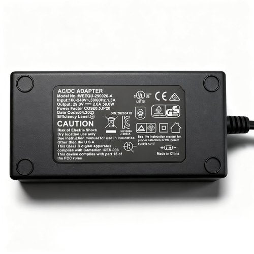 Power Recliner Power Supply, AC/DC Switching Power Supply Transformer 29V/24V 2A Adapter with 6.6ft AC Power Cord Great for Lift Chair or Power Recliner Limoss OKIN