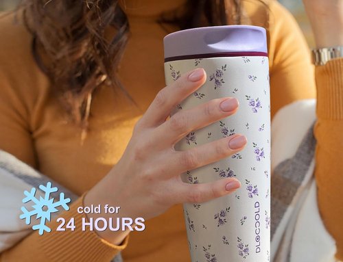 DLOCCOLD Insulated Stainless Steel Coffee Tumbler - Spill Resistant Lid, 12oz Travel Mug
