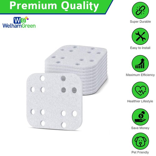 Welham Green Filter Pads 10-Pack Compatible with Homvana H111, H111S, H112 & H112S Warm Mist Humidifiers – Mineral Absorption & Anti-Scale Replacement Pads