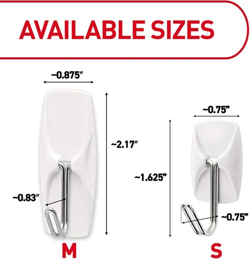 Command Small Wire Toggle Hooks - Damage-Free Hanging Wall Hooks with Adhesive Strips | 32 Count, Holds Up to 0.5 lb