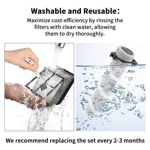 3930F 3933 3930 Roller Brushes & H13 Filters Replacement Kit for BISSELL CrossWave OmniForce Edge Cordless Cleaner - Includes 3 H13 Filters, 3 Brush Rolls, 1 clean Brush, Part No. 1640897, 1640066