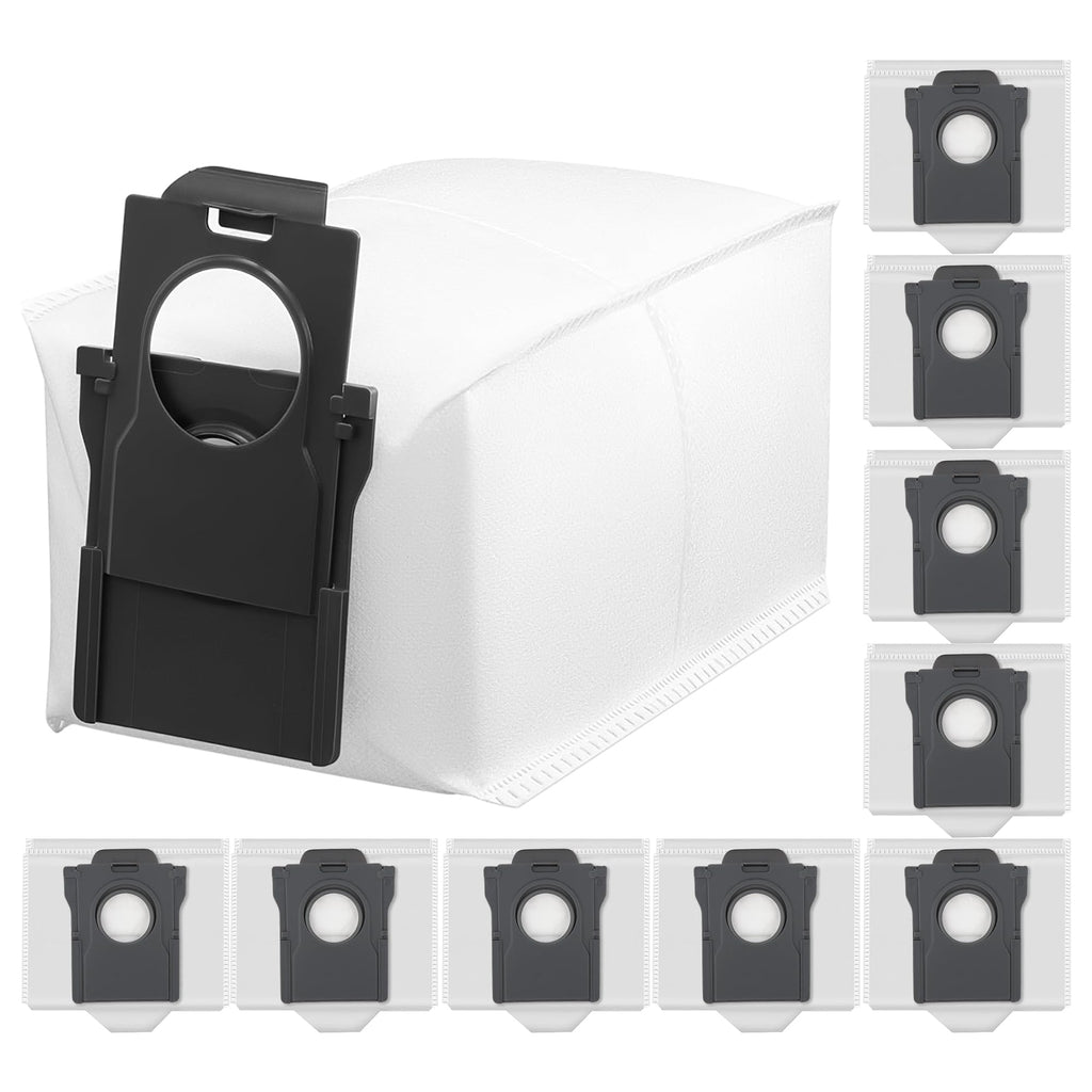 10 Pack Dust Bags for MOVA P10 Pro Ultra P50 Pro Ultra V50 Ultra Complete S20 Ultra P10 Ultra, 3.2L Large Capacity Bags for Mova P10 Pro Ultra Replacement Parts Self-Empty Station Robot Vacuum Cleaner