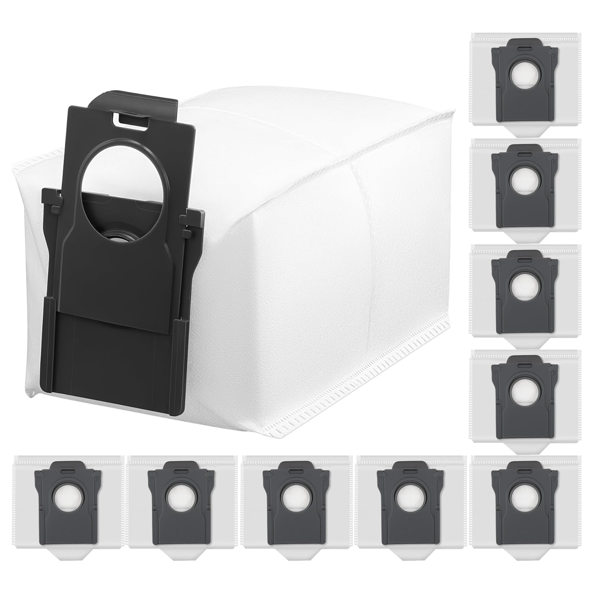10 Pack Dust Bags for MOVA P10 Pro Ultra P50 Pro Ultra V50 Ultra Complete S20 Ultra P10 Ultra, 3.2L Large Capacity Bags for Mova P10 Pro Ultra Replacement Parts Self-Empty Station Robot Vacuum Cleaner