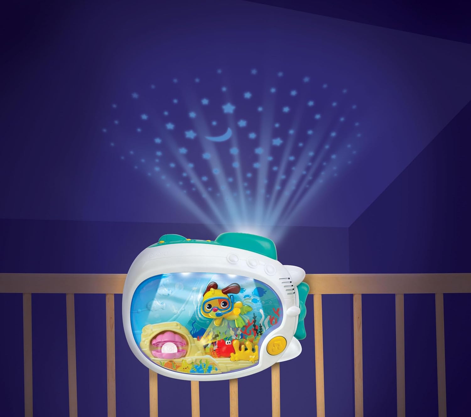 Winfun 3-in-1 Soothing Seas Nightlight - Musical Projector with Soft Glow & Calming Lullabies for Babies