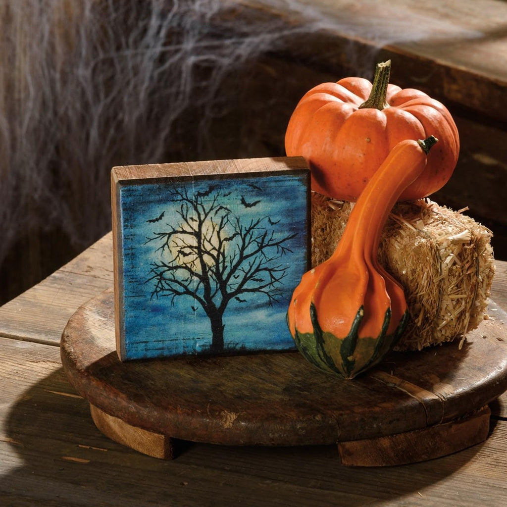 Primitives by Kathy Haunted Tree Home Décor Sign