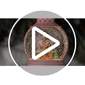 Pink Lantern Musical Snow Globe with Gingerbread House & Man - Christmas Decor - Ty- Gingerbread House