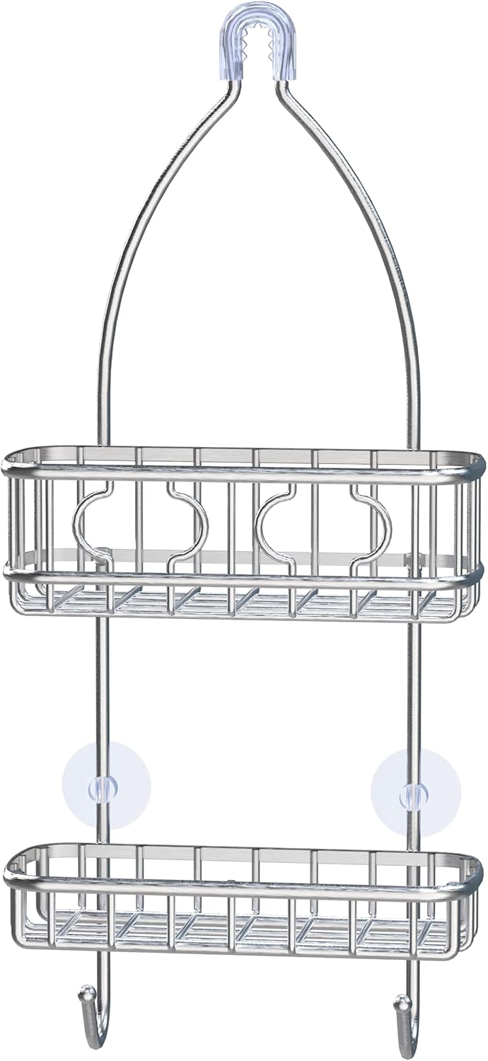 Simple Houseware Stainless Steel Shower Head Caddy Organizer - Durable & Spacious (24 x 10.2 x 4.25 Inches)