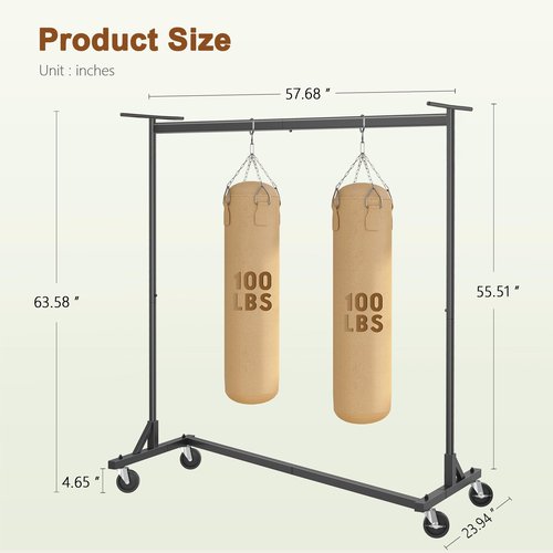 Hoctieon Z Clothes Rack with Cover, Metal Heavy Duty Clothing Rack, Rolling Garment Rack with Wheels, with Dustproof Cover Waterproof Protector, with 2 Durable Zippers, for Hanging Clothes, Black