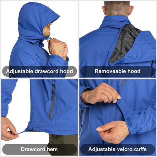 33,000ft Men's 3 in 1 Ski Jakcets with Fleece Jackets Winter Windbreaker Snow Coat Parka for Hiking Sonwboard