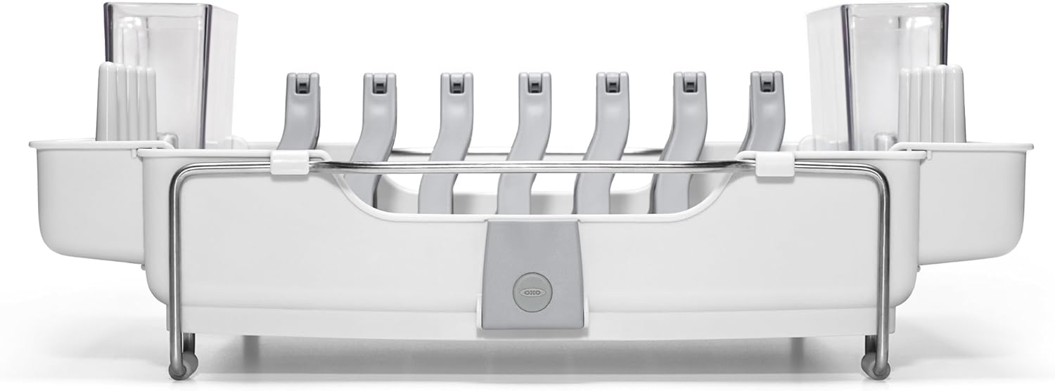 OXO Good Grips Foldaway Dish Rack - Space-Saving Design for Easy Drying | Durable and Stylish