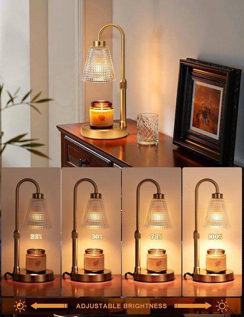 Innqoo Gold Candle Warmer Lamp - Dimmable & Adjustable for Jar Candles | Perfect Birthday & Housewarming Gift
