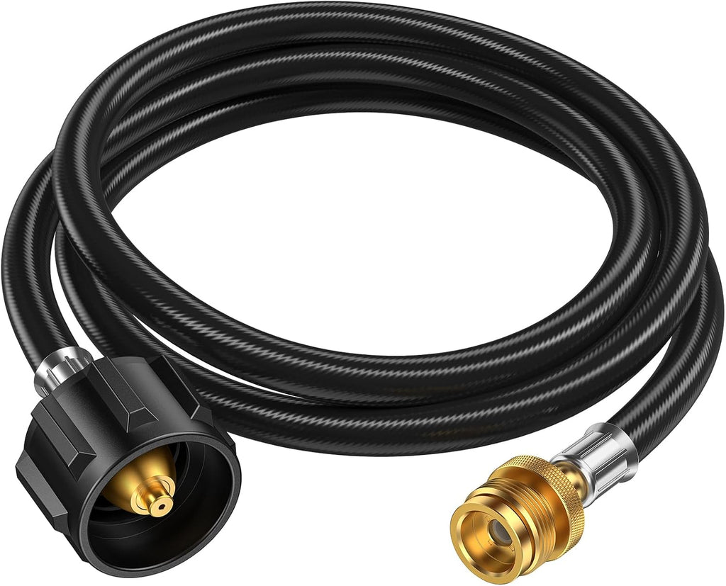 Propane Hose Adapter by [Brand Name] - 6 Feet Converter from 1lb to 20lb for Grills & Stoves