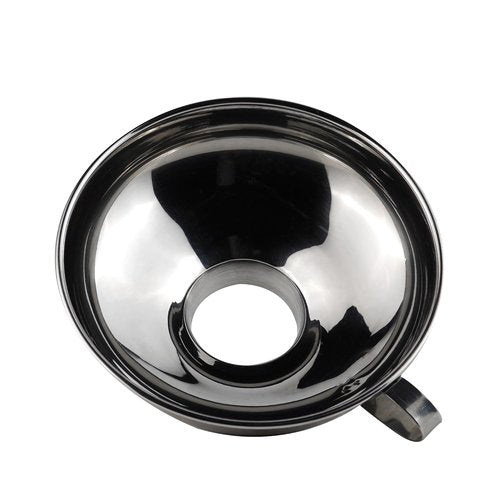 IoF Stainless Steel Canning Funnel Set - 3 Pcs Wide Mouth Funnels with Fine Oil Strainer for Kitchen Use