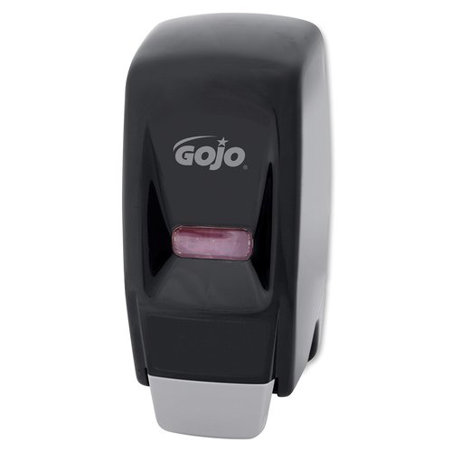 GOJO 800 Series Bag-in-Box Push-Style Lotion Soap Dispenser, Black, for 800 mL Lotion Soap Refills (Pack of 1) - 9033-12