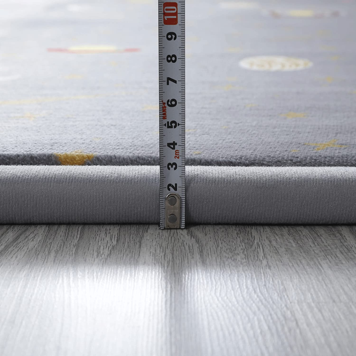 Loartee Coral Velvet Area Rug - 1" Thick Memory Foam Play Mat, Washable Carpet, Home Decor for Living Room, Bedroom, Astral Gray, 4'3"x6'3"
