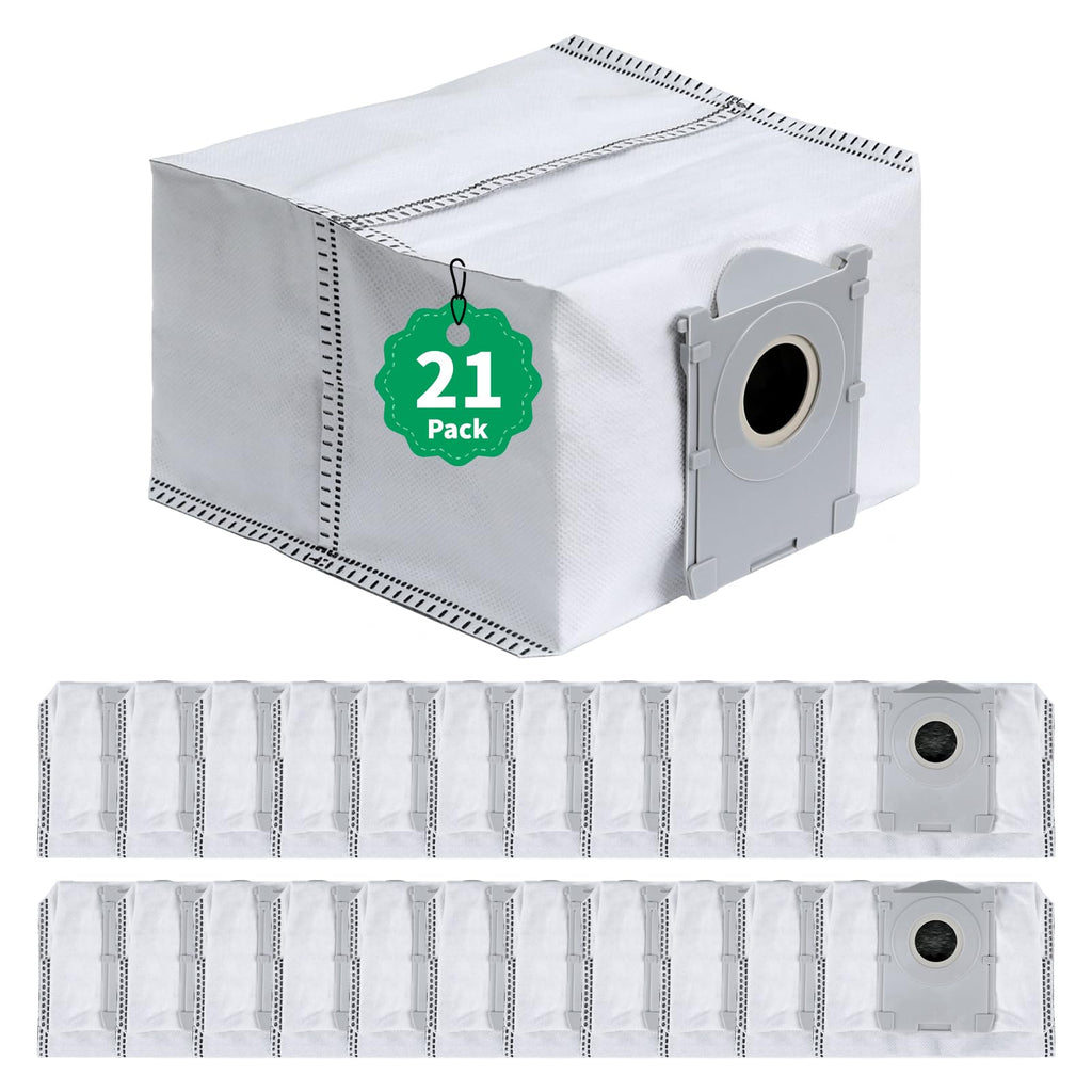 Klypticfit 21 Pack Replacement Dust Bags Compatible with ECOVACS DEEBOT X9 PRO Omni, T50 PRO, T50 MAX, X8 PRO Omni, T80 Omni - Large Capacity Disposable Vacuum Cleaner Bags