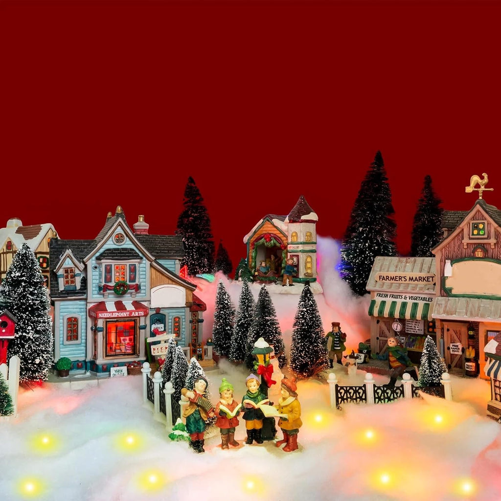 Tudomro Christmas Snow Blanket - Pre-Lit LED Fake Snow Runner for Holiday Village Display | 4 ft x 13 in (Warm White, 2 Pcs)