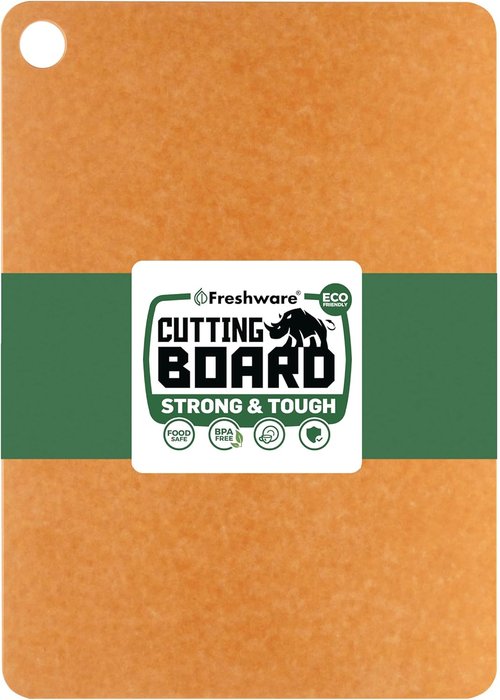 Freshware Wood Cutting Board - Large 15" x 11.25" | Dishwasher Safe Natural Kitchen Essential