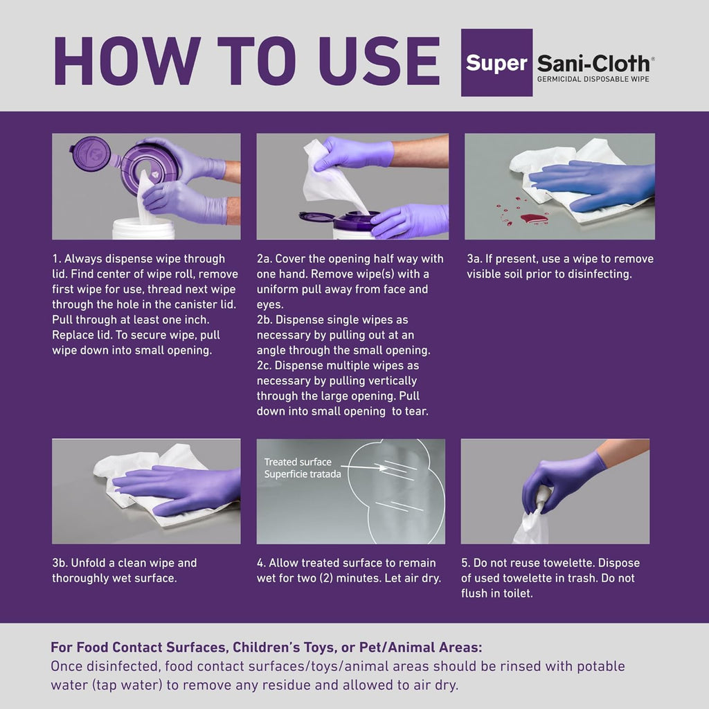 Super Sani-Cloth Wipes by Professional Disposables - Powerful Surface Disinfectant | 160 Count