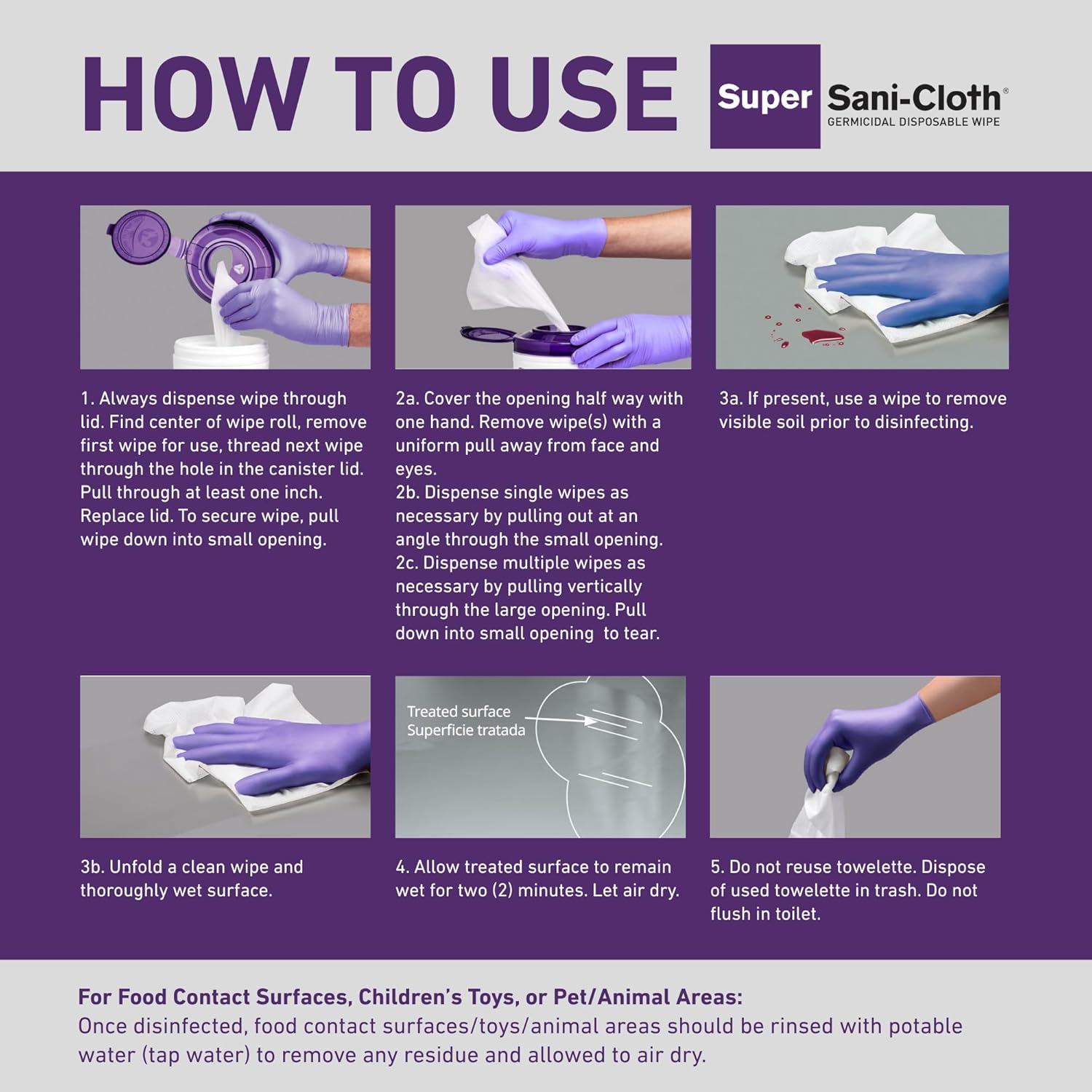 Super Sani-Cloth Wipes by Professional Disposables - Powerful Surface Disinfectant | 160 Count