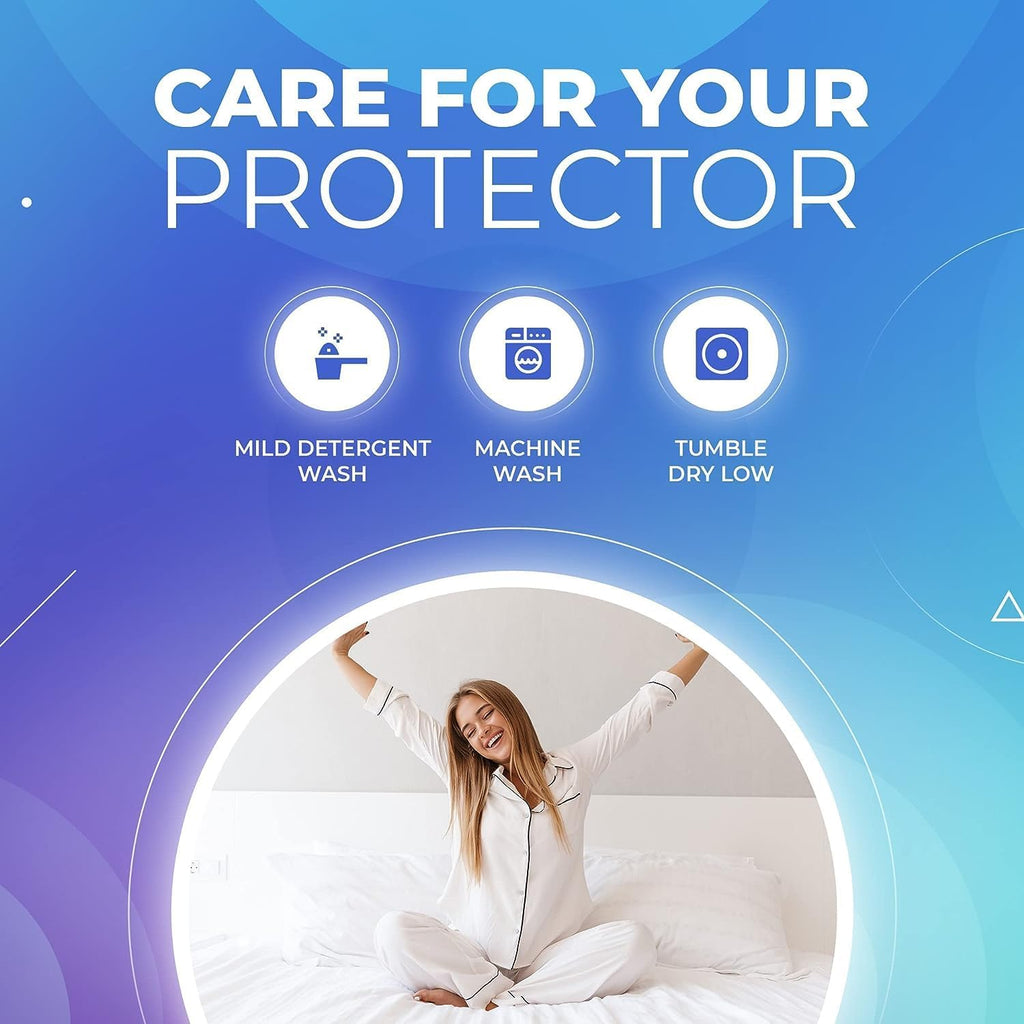 PlushDeluxe Waterproof Mattress Encasement - Soft Cotton Terry Surface | Fits 9"-12" Deep Twin 39x75