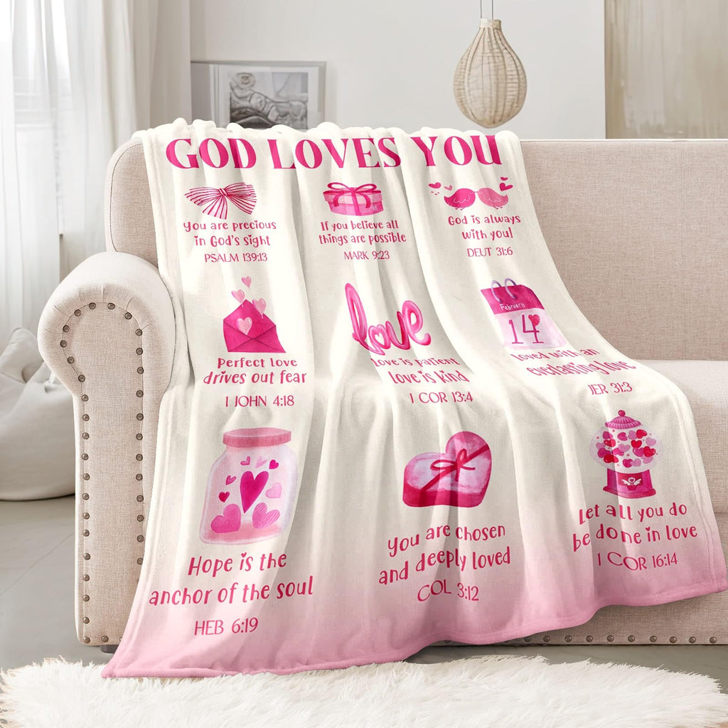 Easter Basket Stuffers for Teen Girls - Teen Girl Gifts Trendy Stuff - Baptism Gifts for Girl - Daughter, Granddaughter, Niece, Sister Gift On Easter Christmas Birthday - Baptism Blanket 50'' x 60''