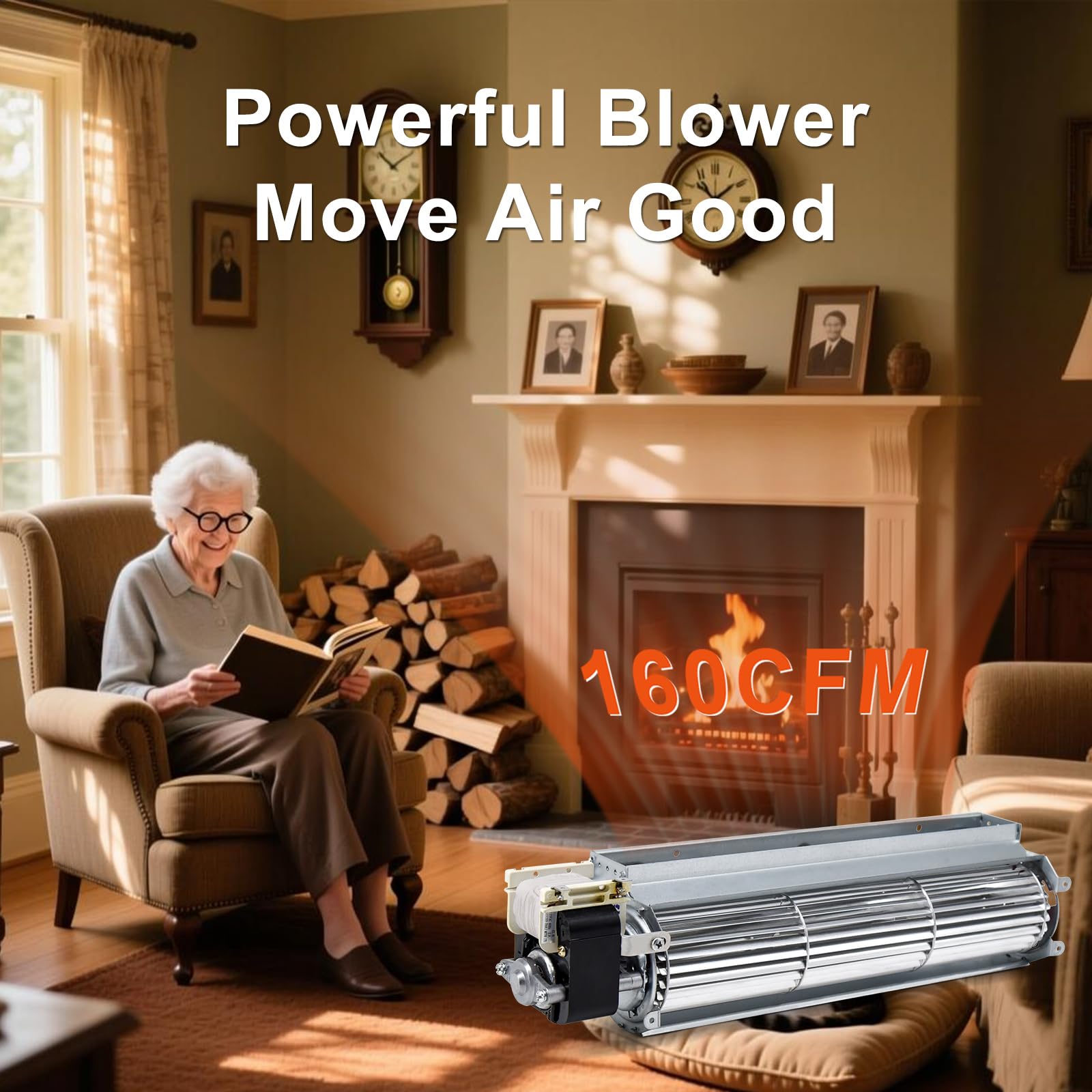 Replacment Fireplace Blower Kit for Desa Tech, FMI, Vanguard, Vexar, Astria Fireplace, GA3560A GA3650TB GA3700 BK BKT GA3560T GA3700T GA3700TA GA3700TB Fireplace Blower Fan Kit for Desa